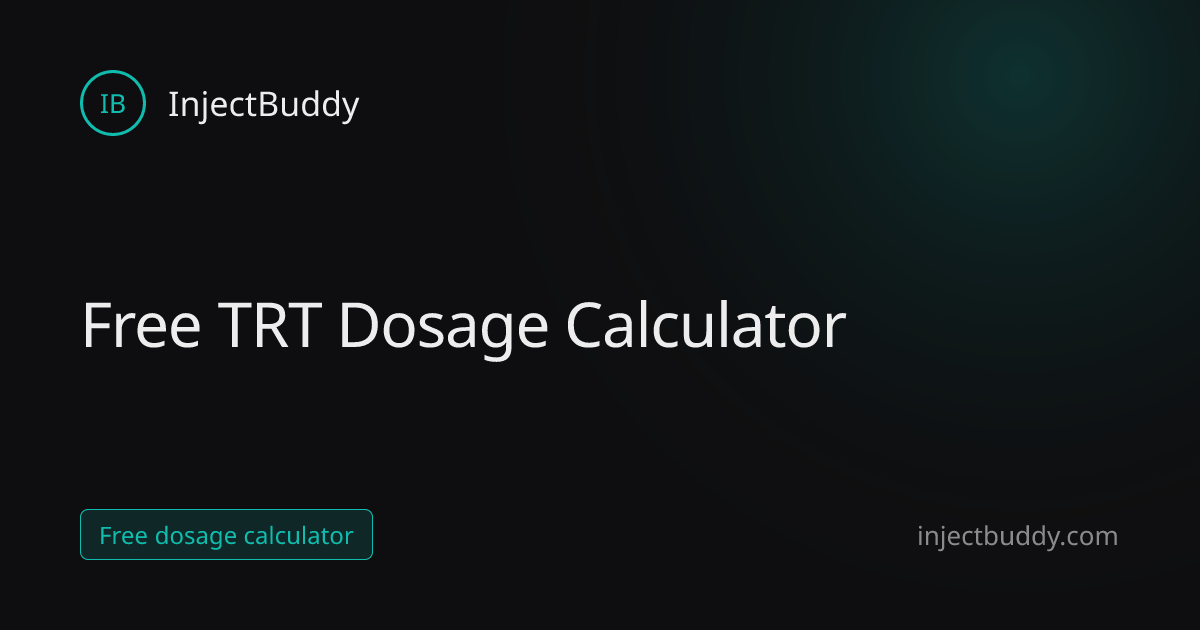 Free Testosterone (TRT) Dosage Calculator — 5 Free/Week, No Login