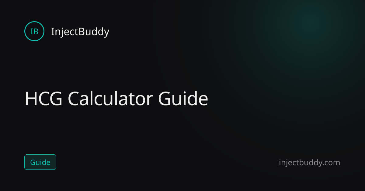 How Does the HCG Calculator Work? | InjectBuddy