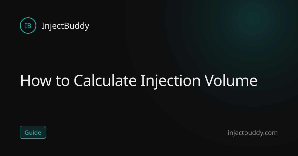 How Do You Calculate Injection Volume? | InjectBuddy